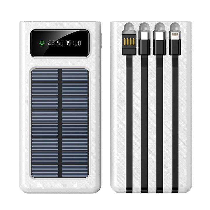 Solcelledet powerbank med multifunksjonell tilkobling og digital skjerm Skanto