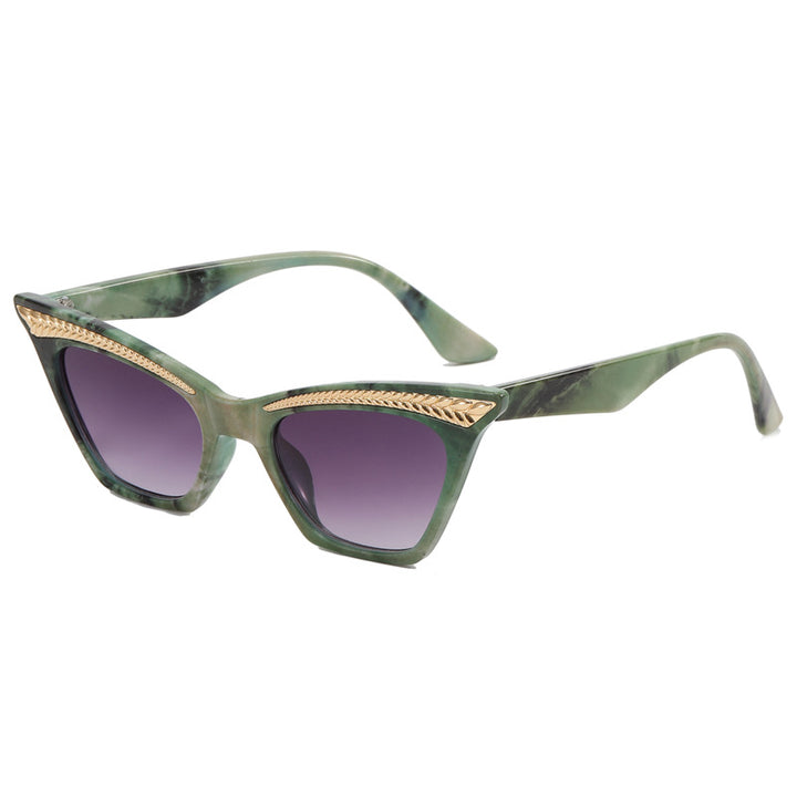 Dame Cat-Eye solbrille med luksuriøs detalj Skanto