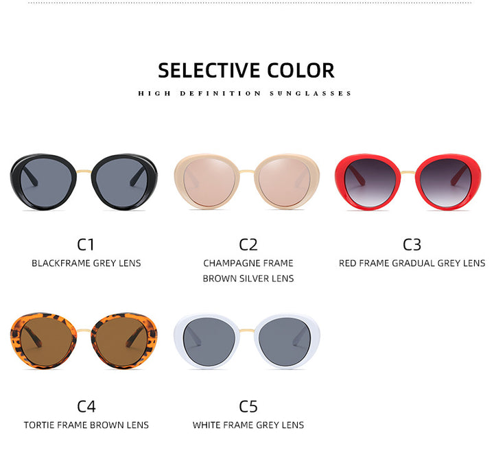 Dame vintage solbrille i elegant skjolddesign Skanto