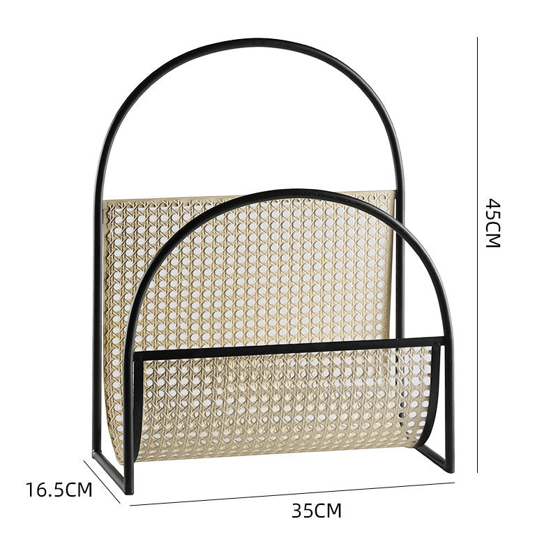 Unisex Elegante magasinholder med kunstnerisk flettekonstruksjon Skanto
