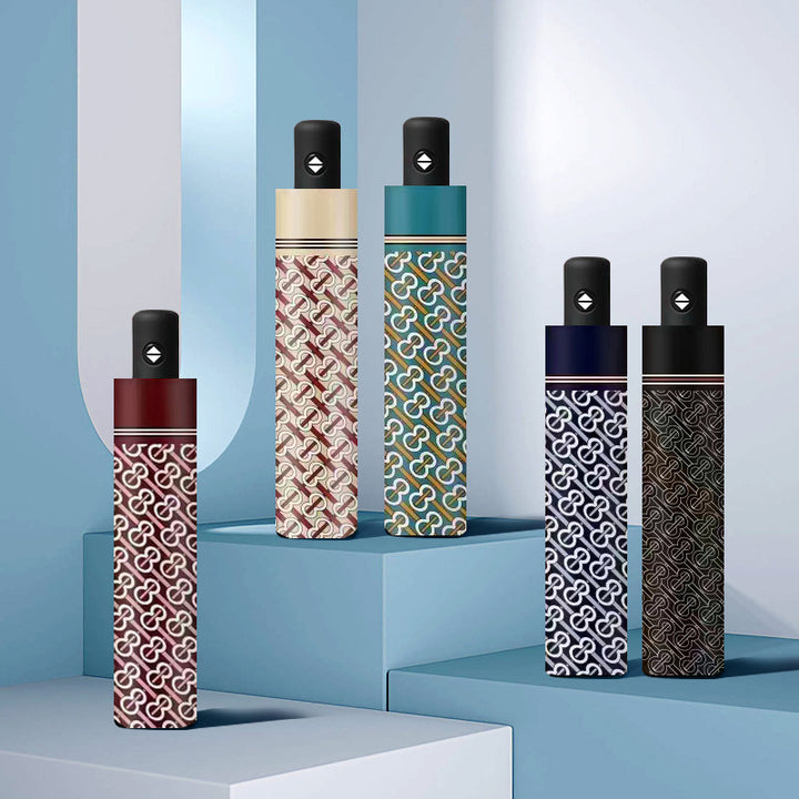 Dame elegant paraply med eksklusivt mønster Skanto