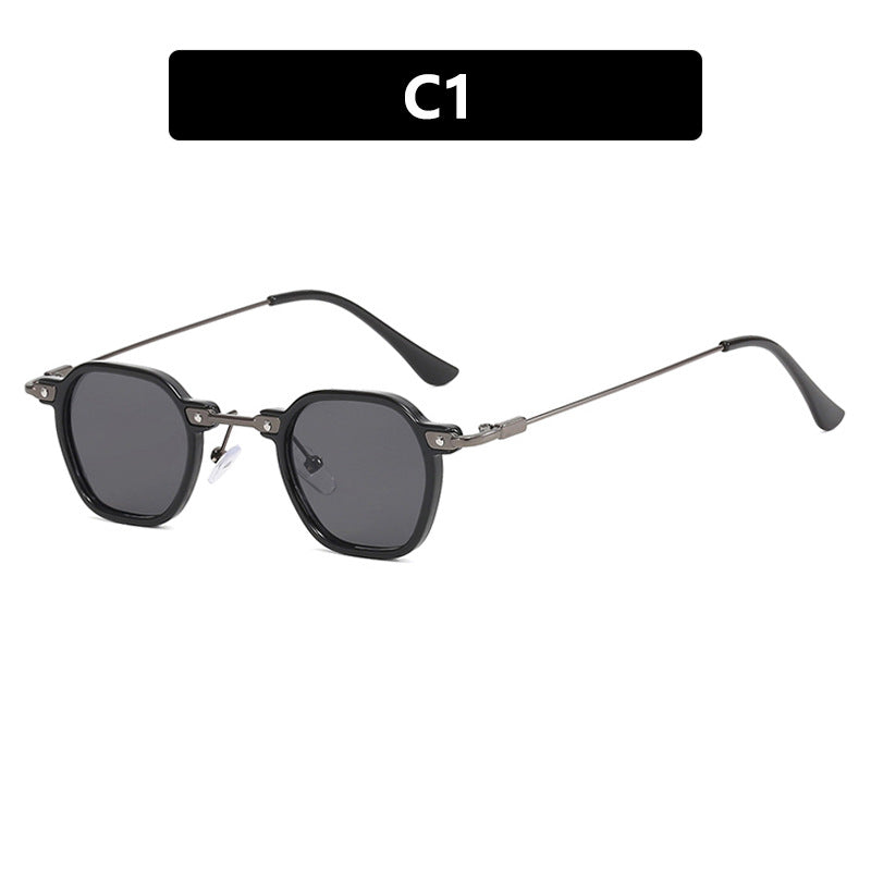 Women's stylish sunglasses with unique hexagonal shape and robust frame Skanto