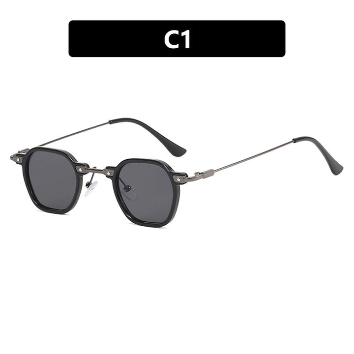 Women's stylish sunglasses with unique hexagonal shape and robust frame Skanto