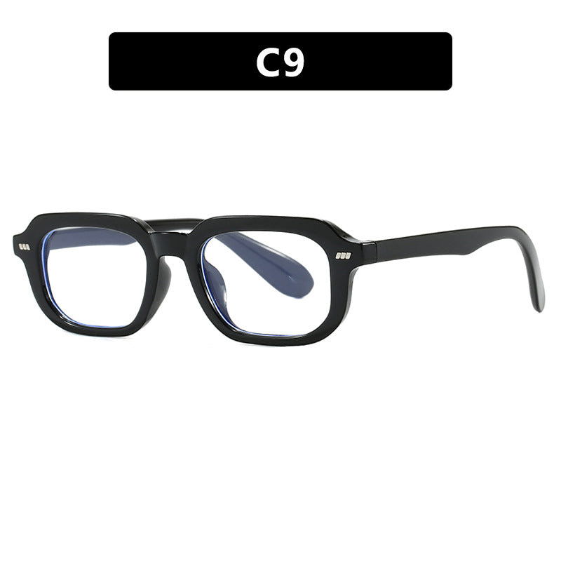 Women's square sunglasses with high-gloss transparent frame and polarized lenses Skanto