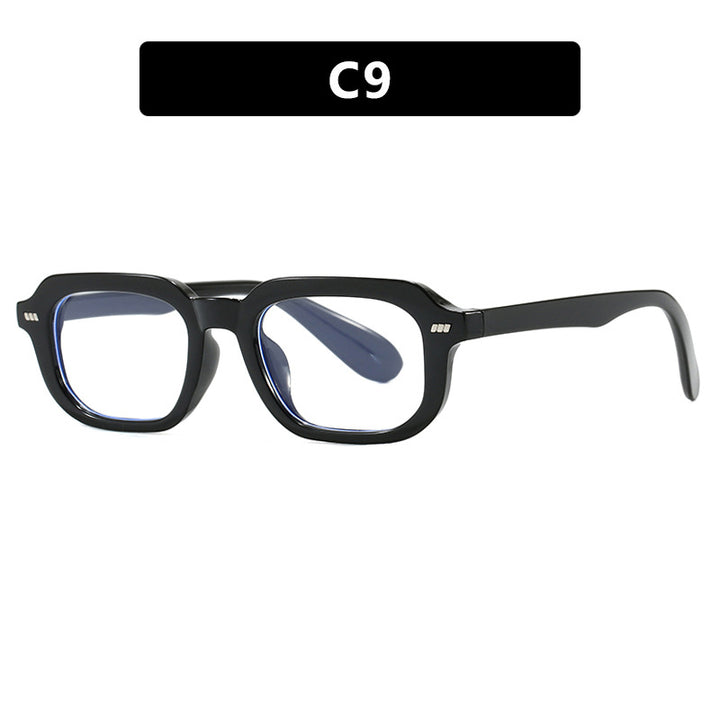 Women's square sunglasses with high-gloss transparent frame and polarized lenses Skanto