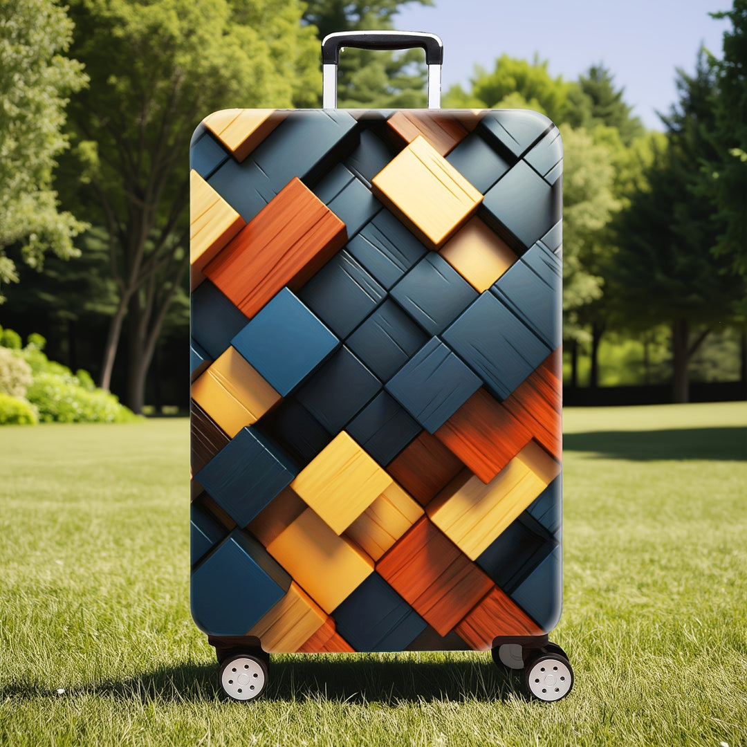 Hard Shell Bagasje med Geometrisk Design Skanto