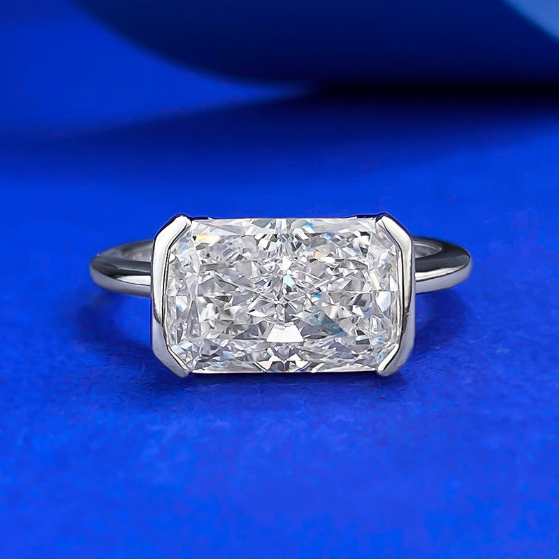 Skanto | S925 Øst-Vest Smaragdskåret Ring