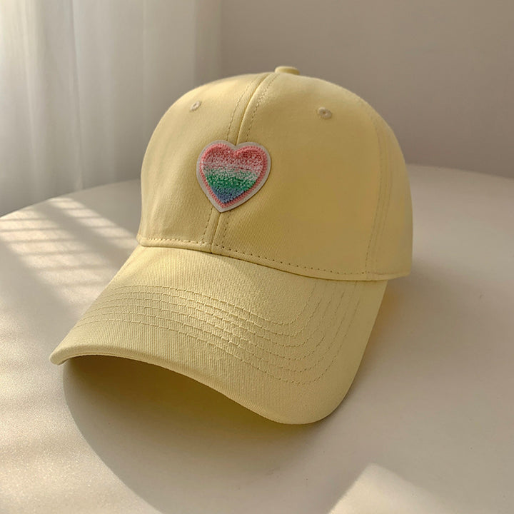 Kvinne Casual Hjerte Brodert Baseball Caps Skanto