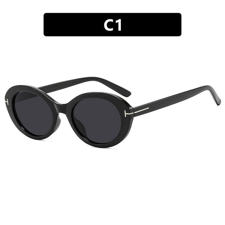 Women's fashionable sunglasses with innovative oval frame and UV protection Skanto