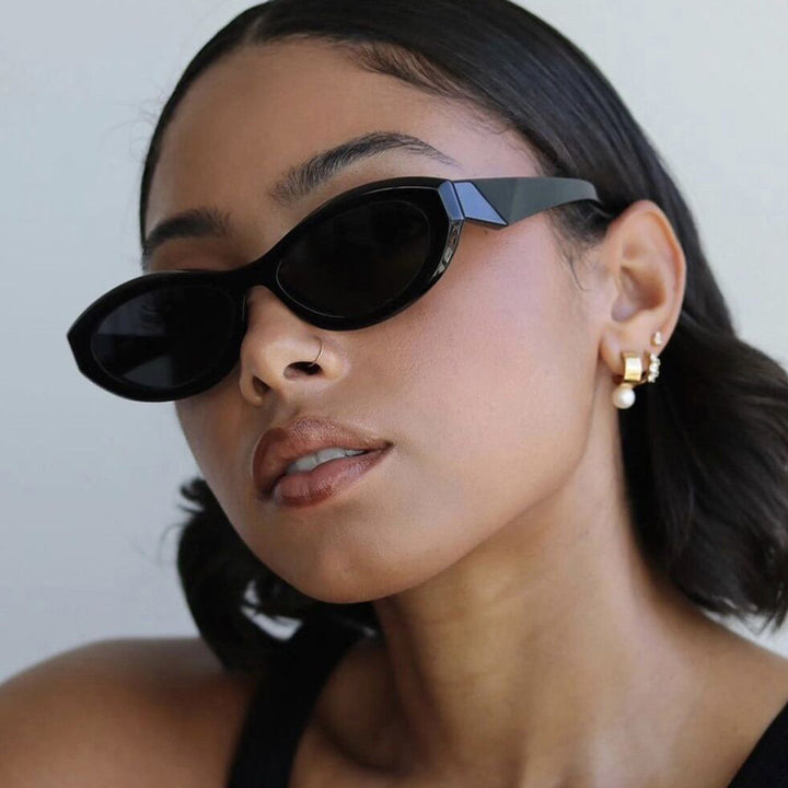 Dame Cat-Eye solbrille med stilig ramme Skanto