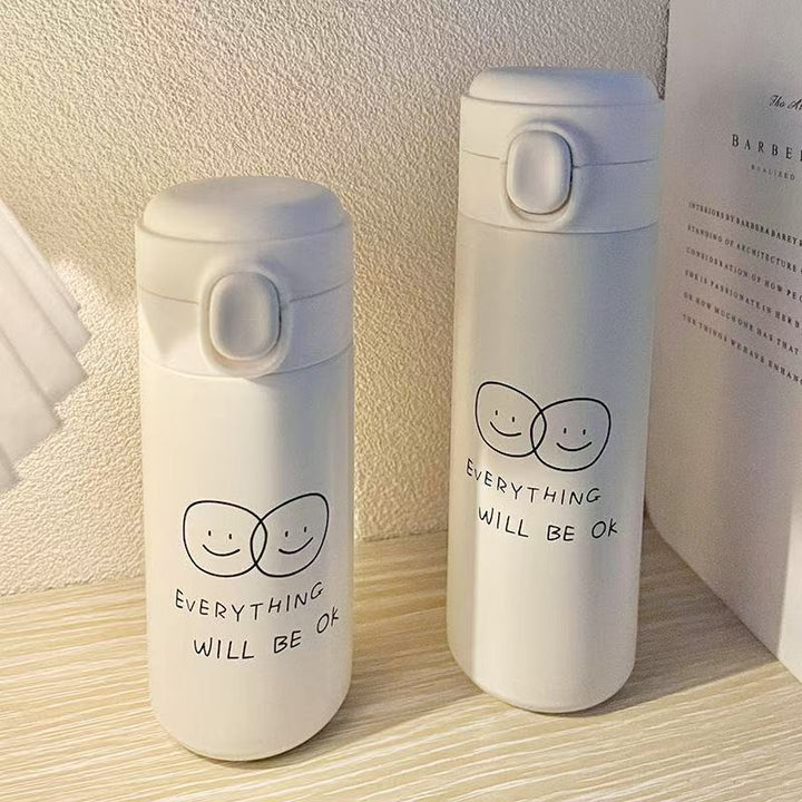 Damen Isolierflasche mit sicherem Druckverschluss und süßem Tierdesign Skanto