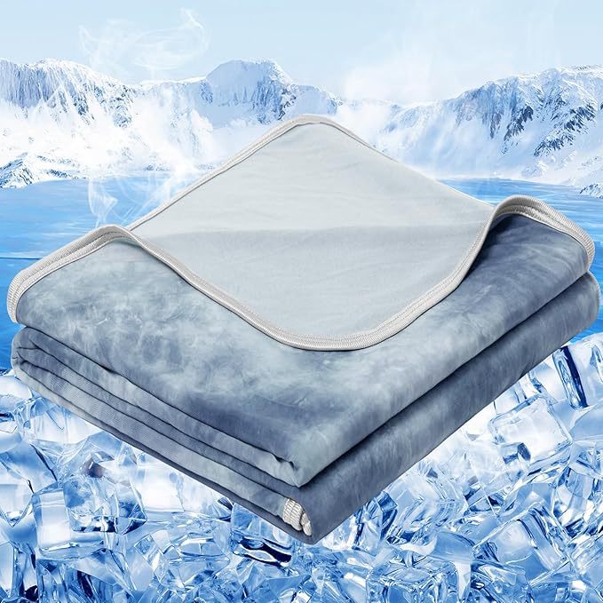 Unisex nan pustende kjøleteppe med temperaturregulerende mikrofiber og fukttransporterende finish Skanto