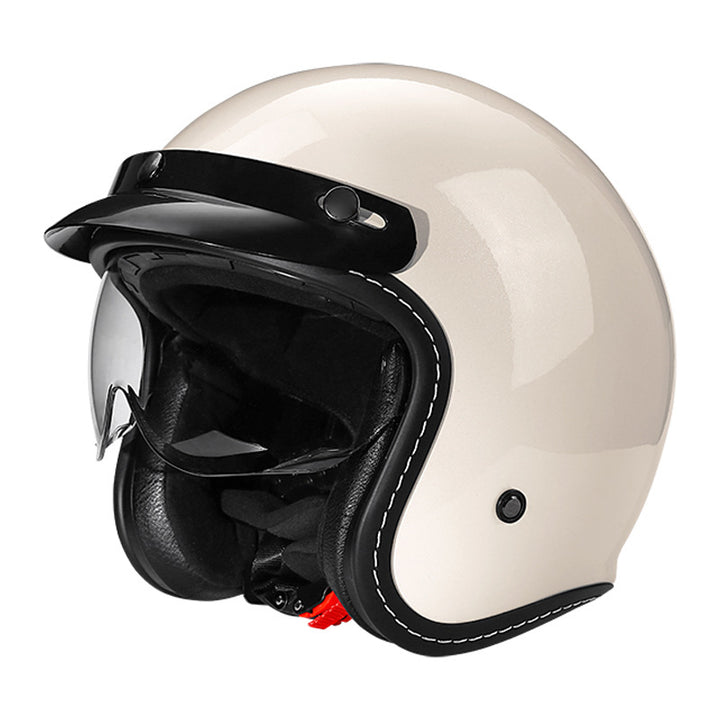 WoVintage Åpen-Face Motorsykkelhjelm Skanto