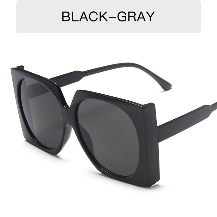 Dame Oversized solbriller i elegant ramme Skanto