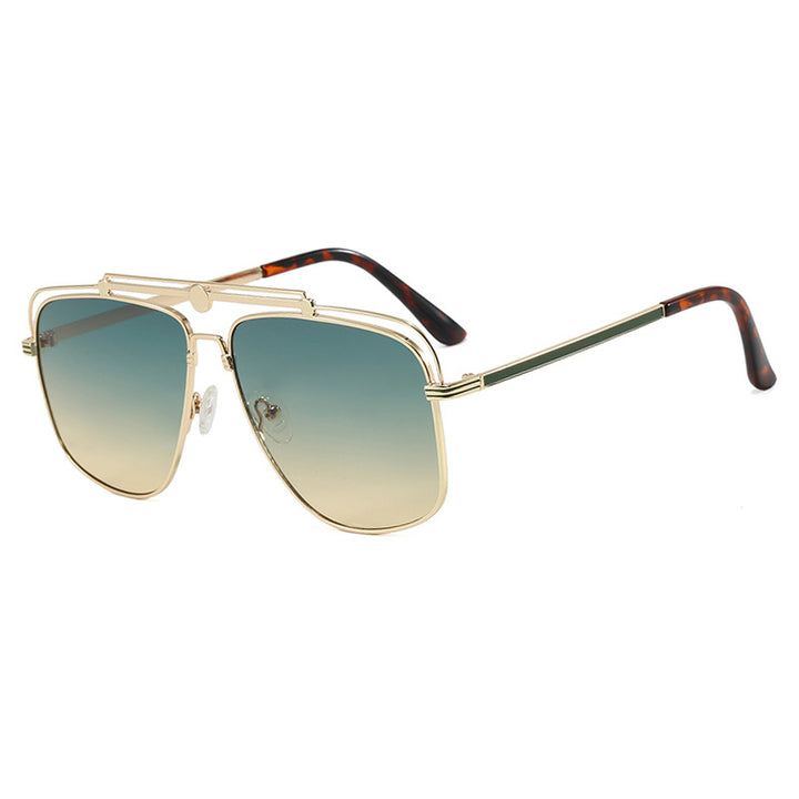 Women's elegant square sunglasses with gold accent Skanto