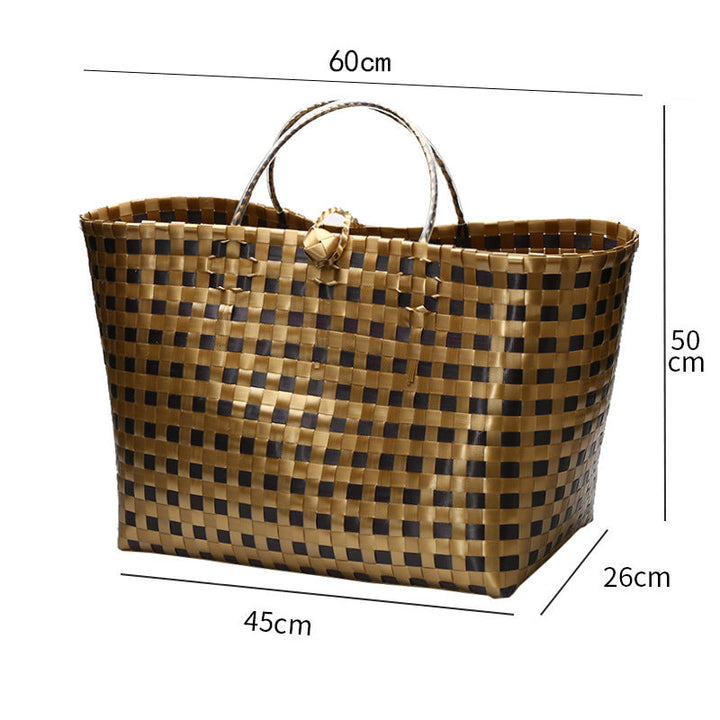 Stor kapasitet vevd handlebag Skanto