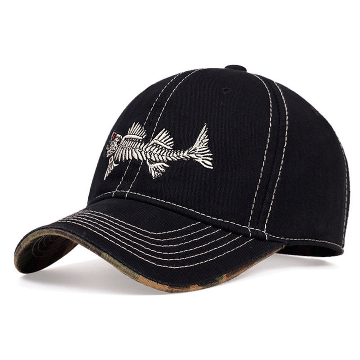 Herre Casual Fisker Brodert Caps Skanto