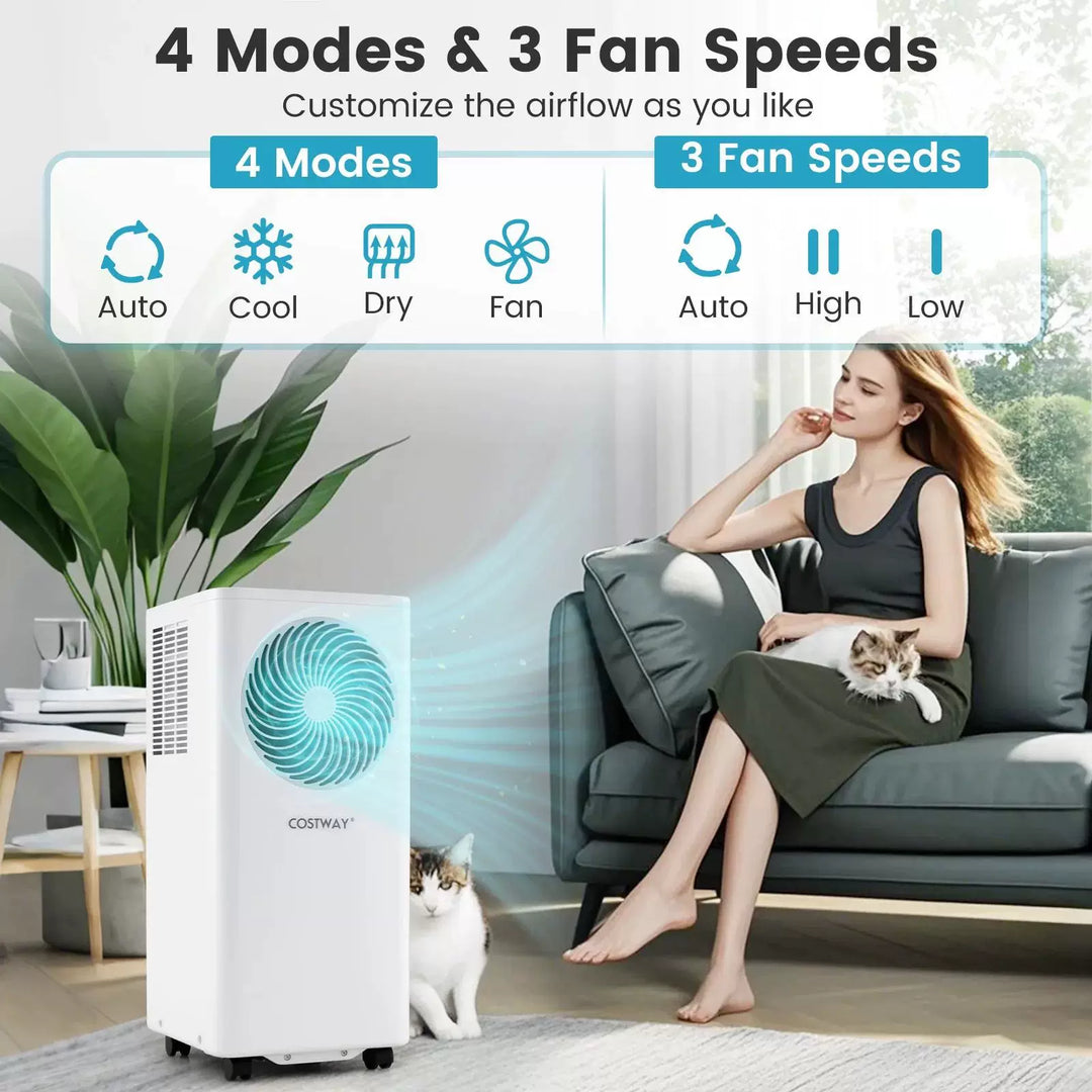 Unisex en størrelse bærbar luftkondisjoneringssøyle med fjernkontroll digital termostat avfukter Skanto