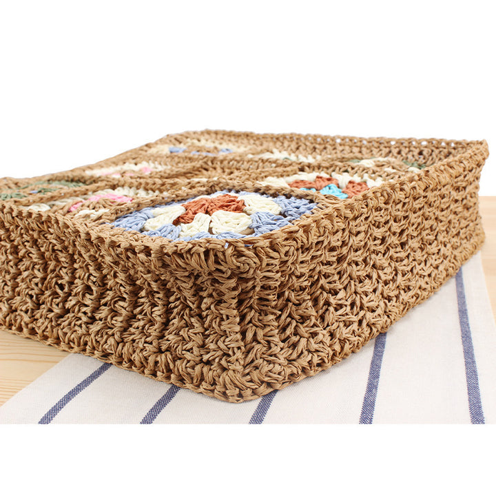 Håndlaget skulderveske i blomster patchwork-design Skanto