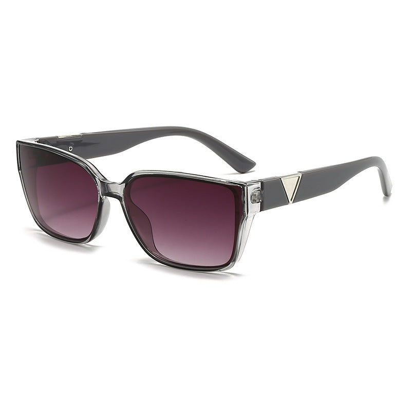 Dame Oversized kvadratisk solbrille med elegante detaljer Skanto