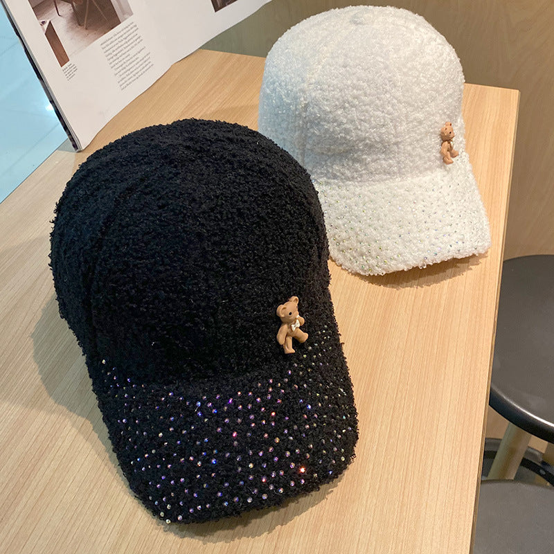 Kvinne Shimmering Fuzzy Baseball Cap Skanto