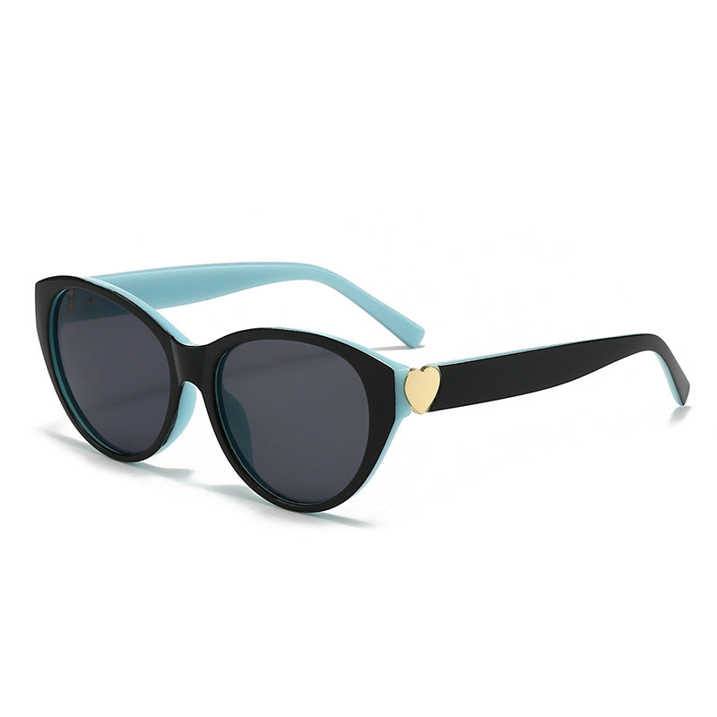 Dame Cat-Eye solbriller med hjerte-motiv Skanto