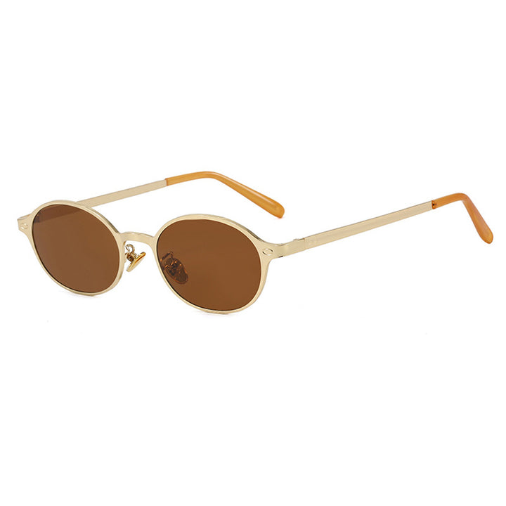 Women's round glasses with filigree metal frame and comfortable nose pads Skanto