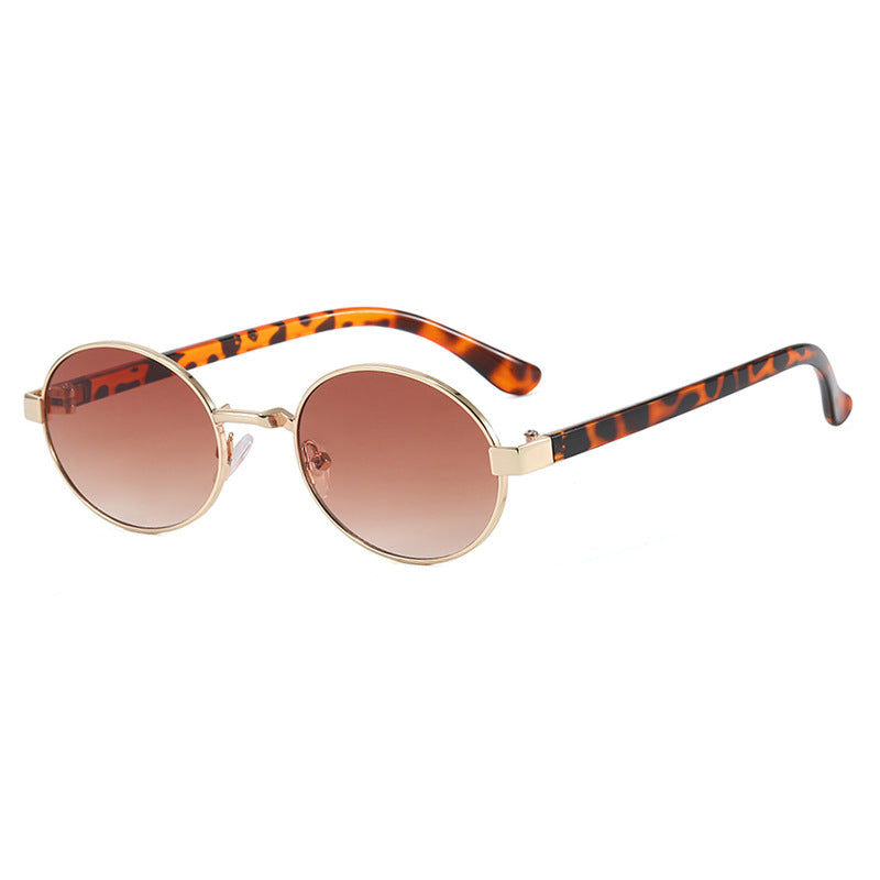Women's round glasses with elegant metal frame and adjustable nose pads Skanto