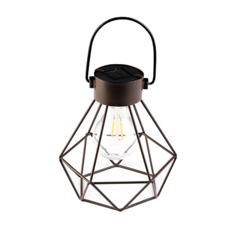 Solarlampe med intrikate mandala utskjæringer og varm LED spotlight Skanto