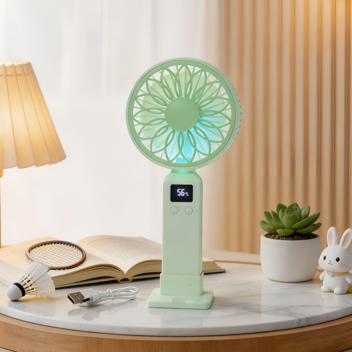 Damer Bærbar USB-vifte med LED-skjerm og ergonomisk design Skanto