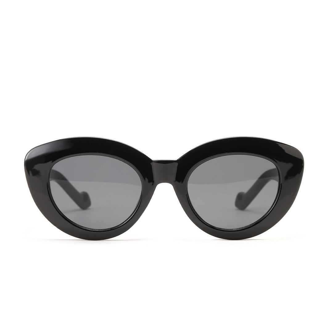 Dame Cat-Eye Solbriller med moderne plastikkinnet Skanto