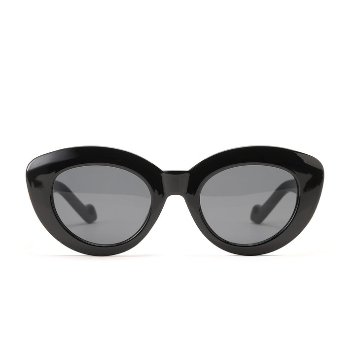 Dame Cat-Eye Solbriller med moderne plastikkinnet Skanto
