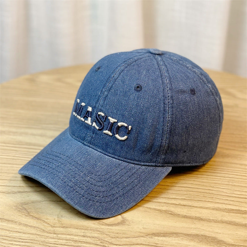 Kvinnebrodert denim baseball cap Skanto