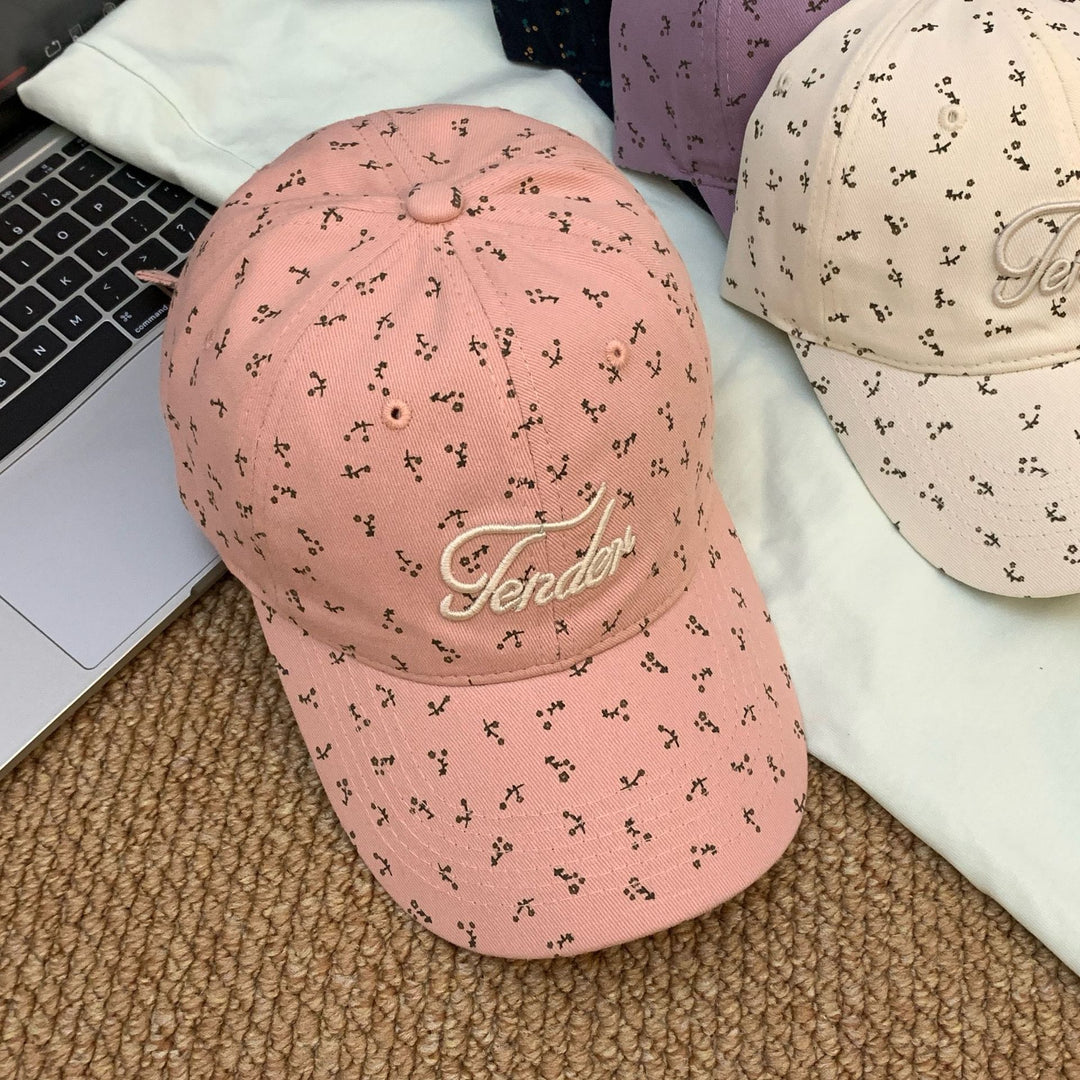 Kvinners trendy blomstret trykt baseballcaps Skanto