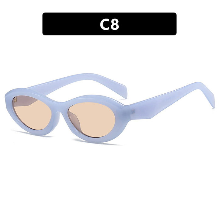 Dame elegant Cat-Eye solbrille med beskyttende UV-filter og moteramme Skanto