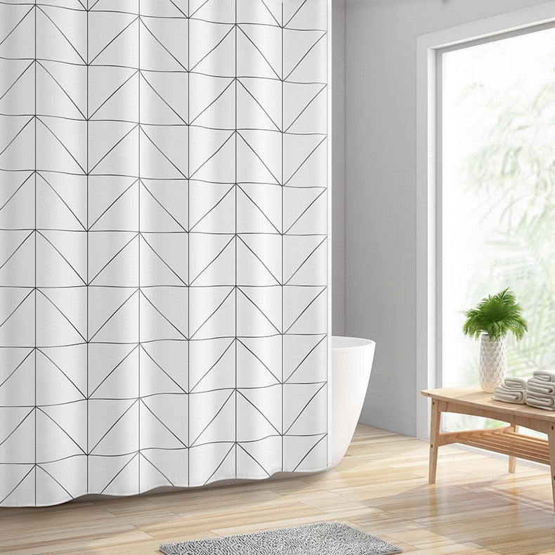 Moderne Geometrisk Mønster Dusjforheng Skanto