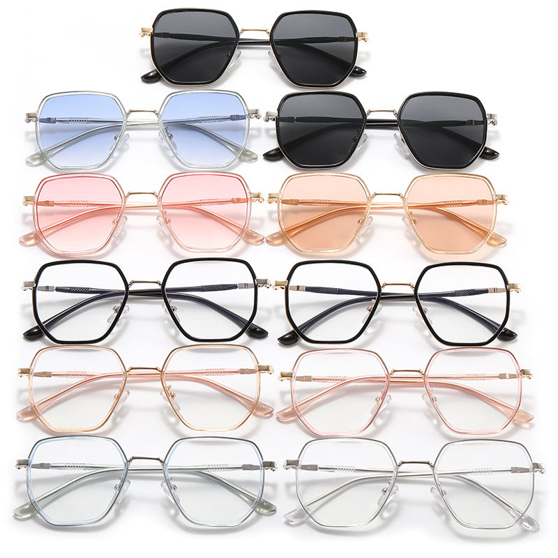 Dame geometrisk solbrille med elegant glassdesign Skanto