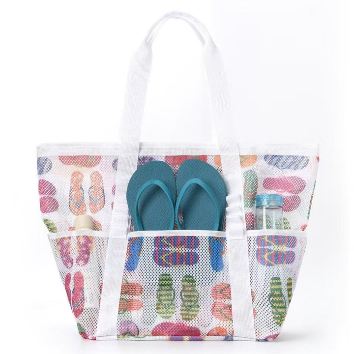 Stor strandbag av pustende mesh-materiale Skanto