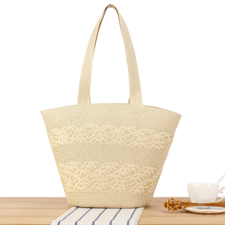 Spacious tote bag made from hand-knotted natural materials Skanto