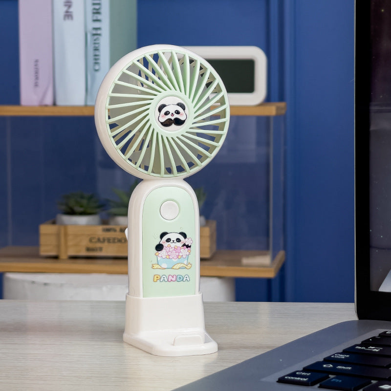 Damehåndventilator med søtt panda-design Skanto
