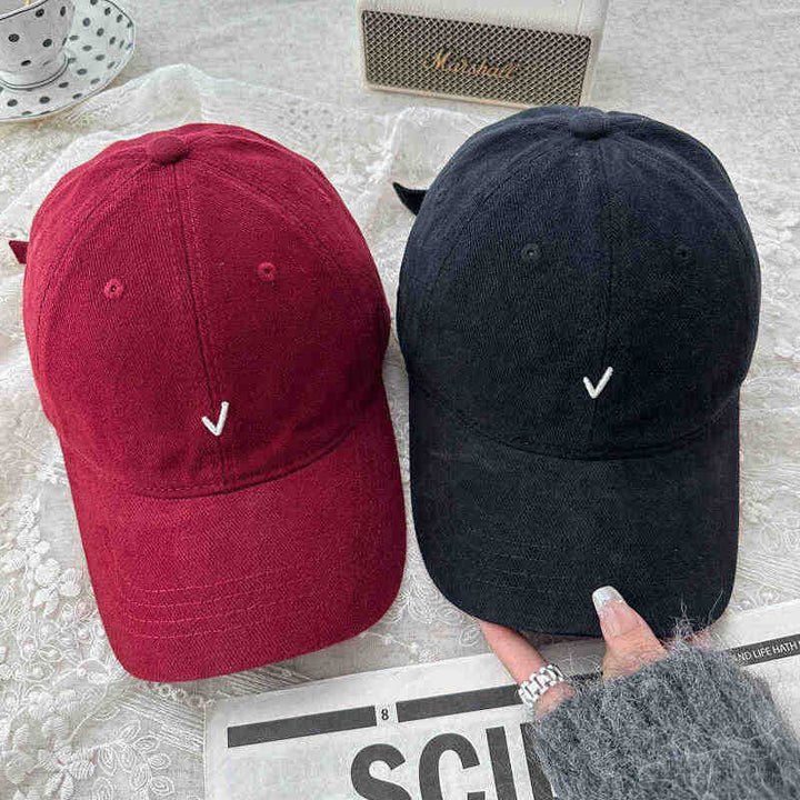 Kvinne Casual Denim Baseball Caps Skanto