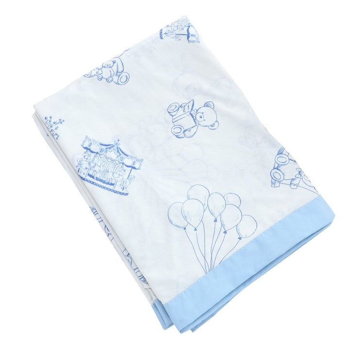 Unisex nan koselig babysengteppe laget av bomullsmuslin med pustende fyll og satinert kant Skanto