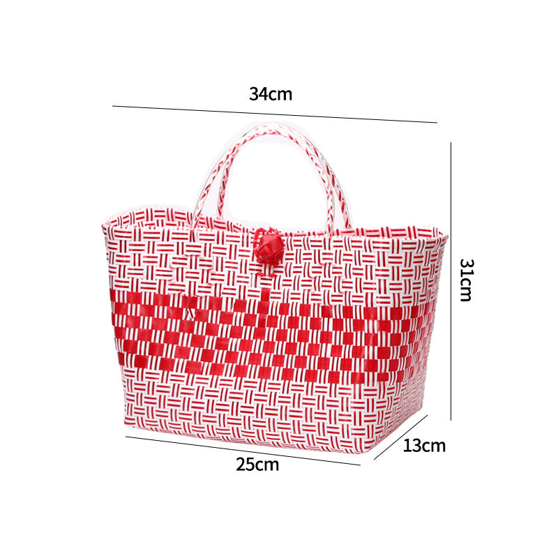 Stor kapasitet vevd handlebag Skanto