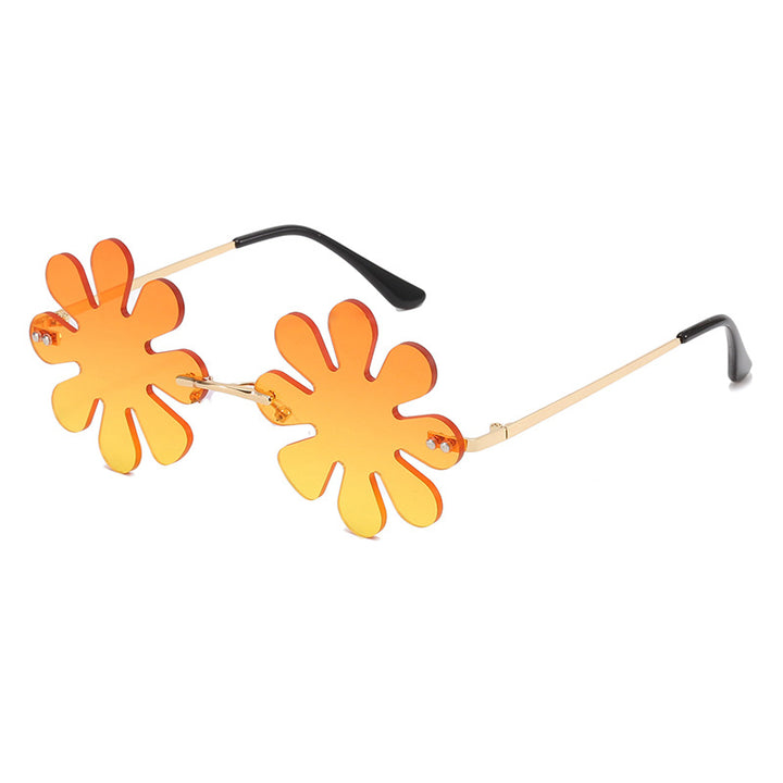 Dame Lekker blomster-solkors med stilfull metallramme Skanto