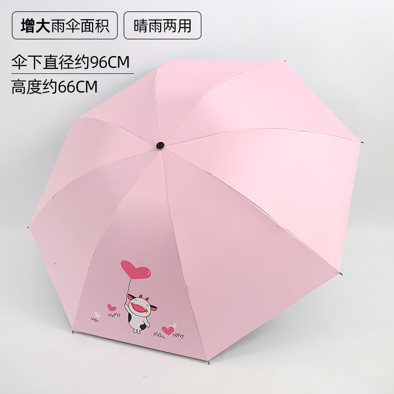 Kvinnenes sammenleggbare paraply med lekent dyremønster Skanto