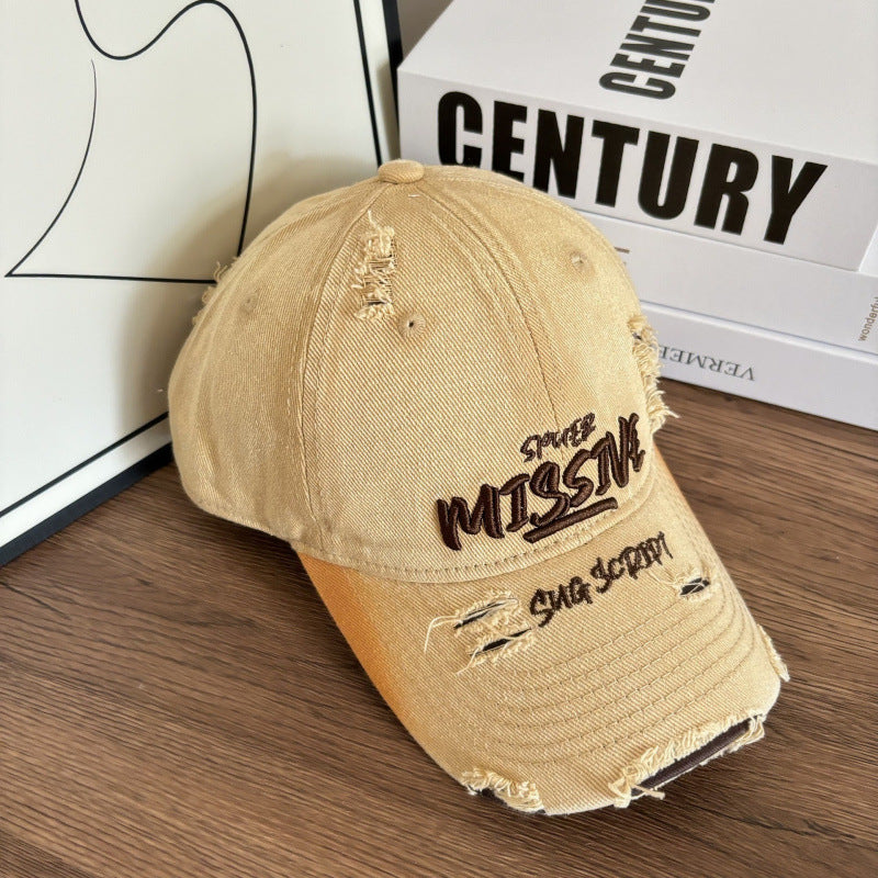 Kvinne Slitt Denim Justerbar Baseball Caps Skanto