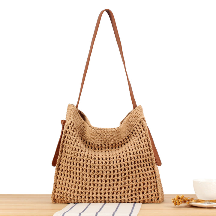 Hand-woven tote bag with elegant texture Skanto