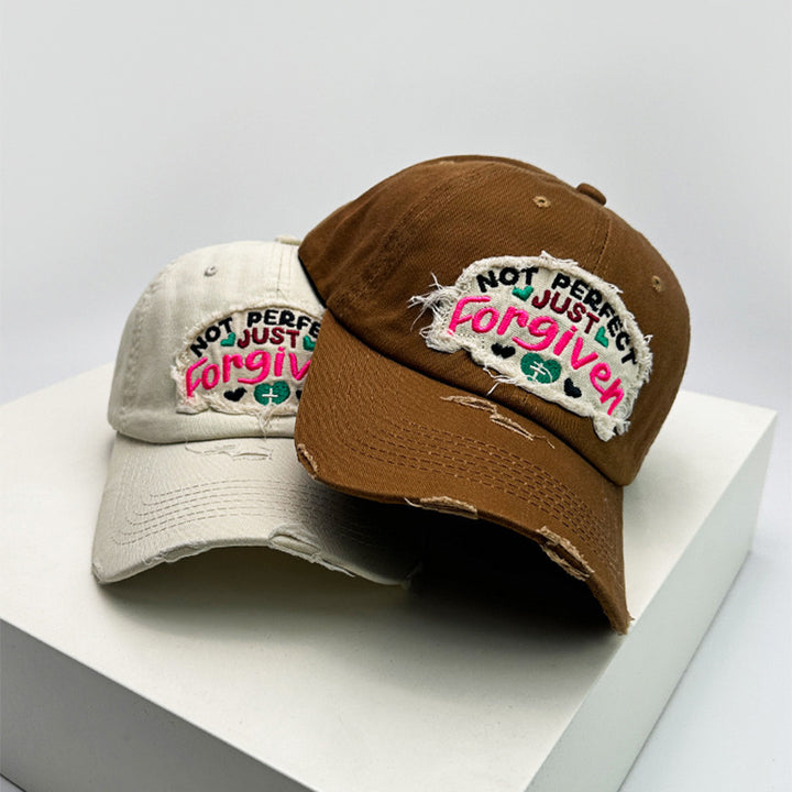 Kvinne Distressed Cotton Inspirerende Baseball Cap Skanto