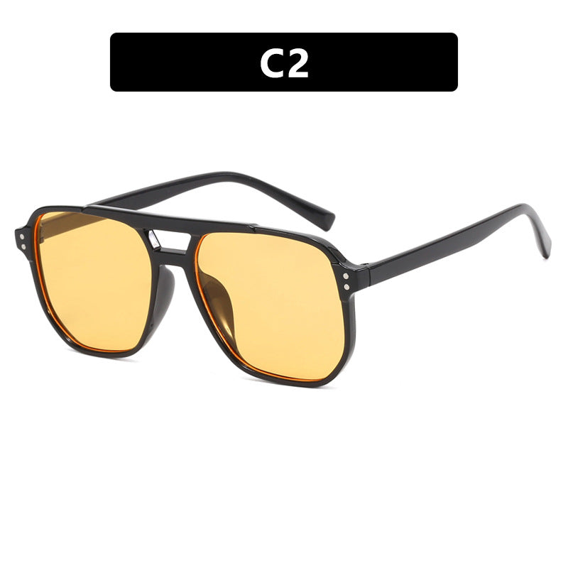 Women's oversized sunglasses with geometric design and UV protection Skanto