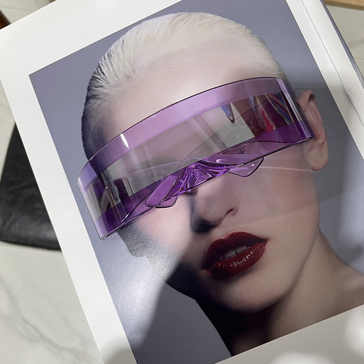 Damer futuristisk visir-lignende solbrille Skanto